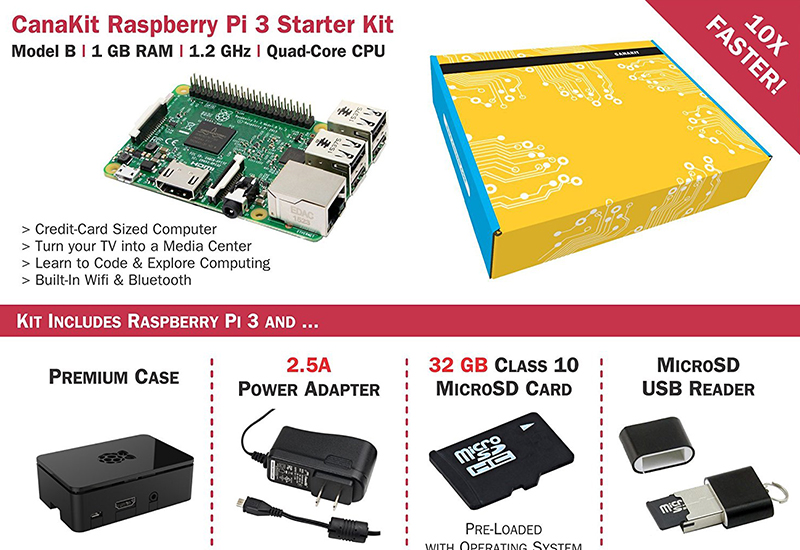 CanaKit Raspberry Pi 3 Starter Kit - For the budding engineer