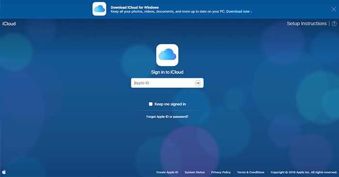 iCloud Home Page